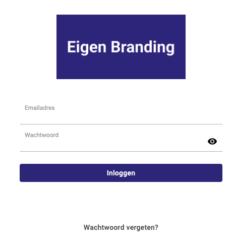 Eigen branding inlogpagina