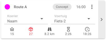 Route tegel wanneer te zwaar beladen